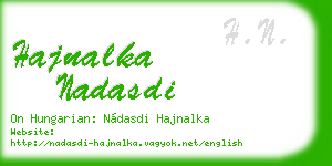 hajnalka nadasdi business card
